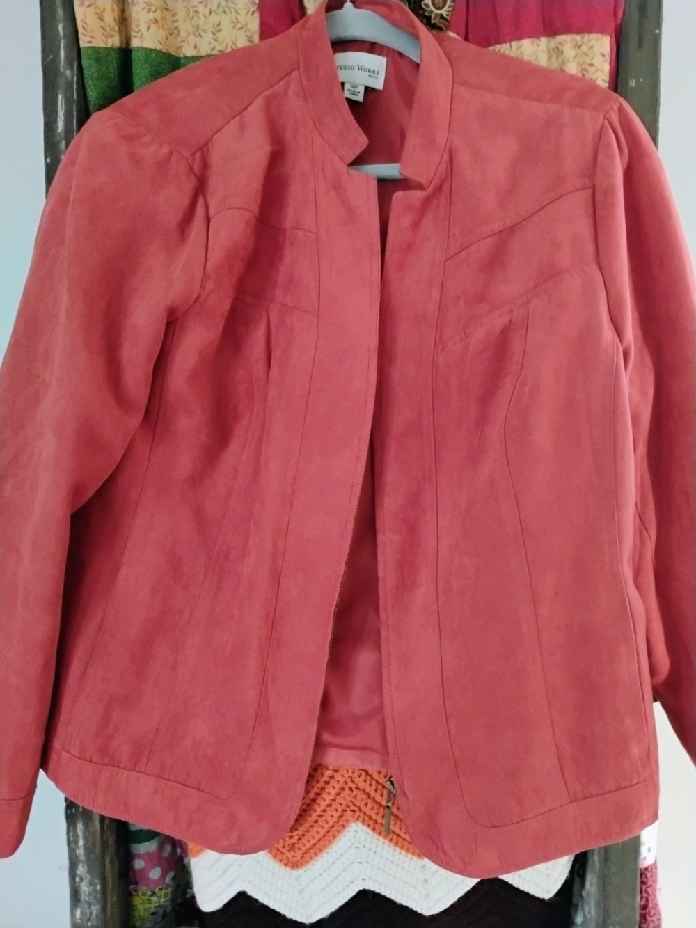 Talbots Coral Suede Jacket - Women's Open Front Coat
